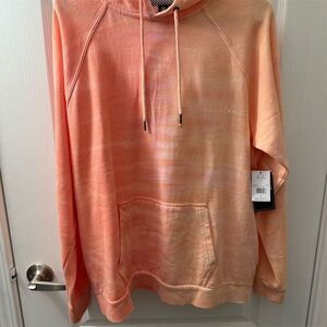 Volcom Women's Orange Iconic Stone Pullover Hoodie Size L *Rare*
